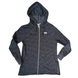 Victoria's Secret Gray Heathered Knit PINK Full Zip W/ Logo Cotton Blend Hoodie